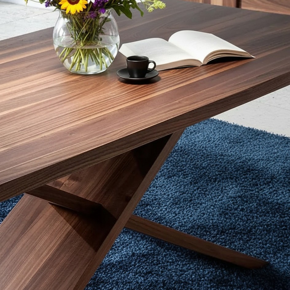 table de repas noyer design Table en noyer pour la salle à manger