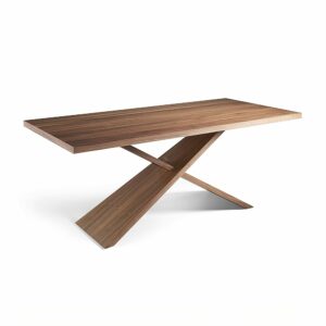 Table rectangulaire noyer style contemporain