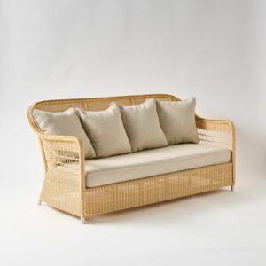 Canapé 3 places en rotin tressé pour extérieur