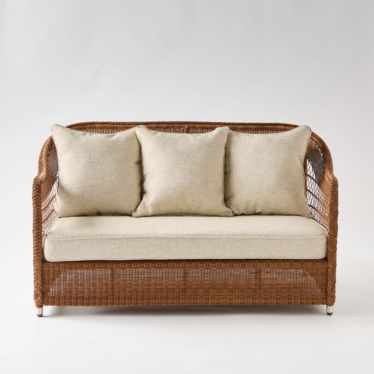 canape resine tressee chataigne 2 places biarritz Canapé d'extérieur 2 places couleur châtaigne