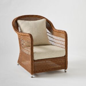 Fauteuil haut de gamme en rotin tressé pour le jardin Biarritz