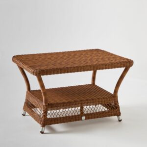 Table basse aluminium et résine marron Biarritz