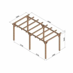 Pergola indépendante 6 m x 3m Linares