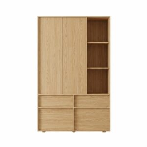 Armoire design en chêne naturel largeur 120 cm