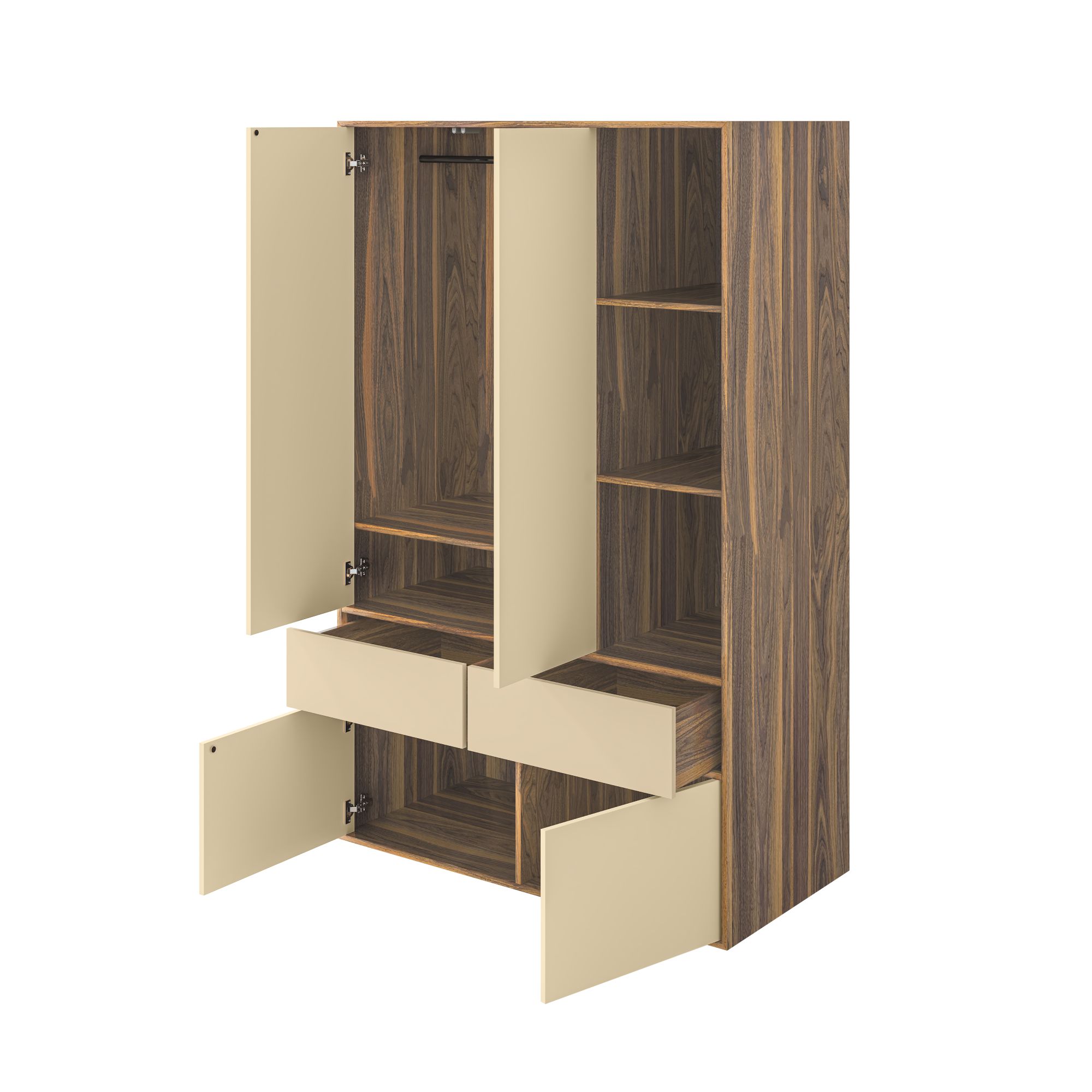 armoire penderie en noyer largeur 120 cm Armoire en noyer largeur 120 cm et hauteur 190 cm