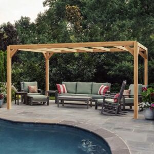 Pergola autoportée en bois lamellé collé 6mx3m