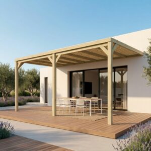 Pergola pour terrasse 6m x 3m avec toit Montpellier