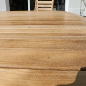 Table de jardin haut de gamme ovale en teck massif Niagara