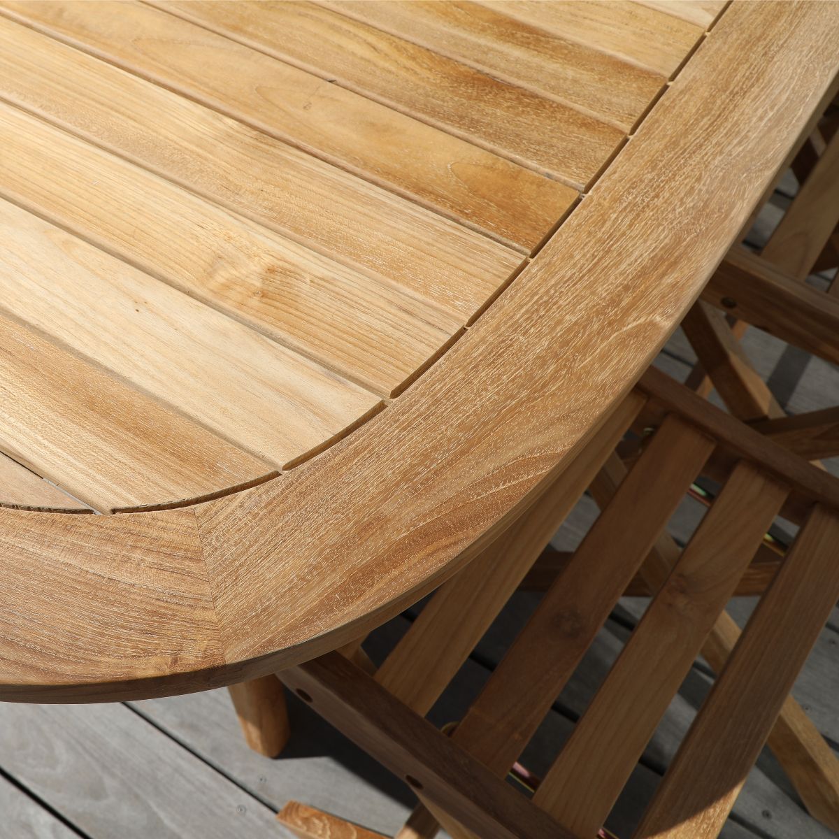 table ovale de jardin en teck grade a niagara Table de jardin ovale en bois massif Niagara