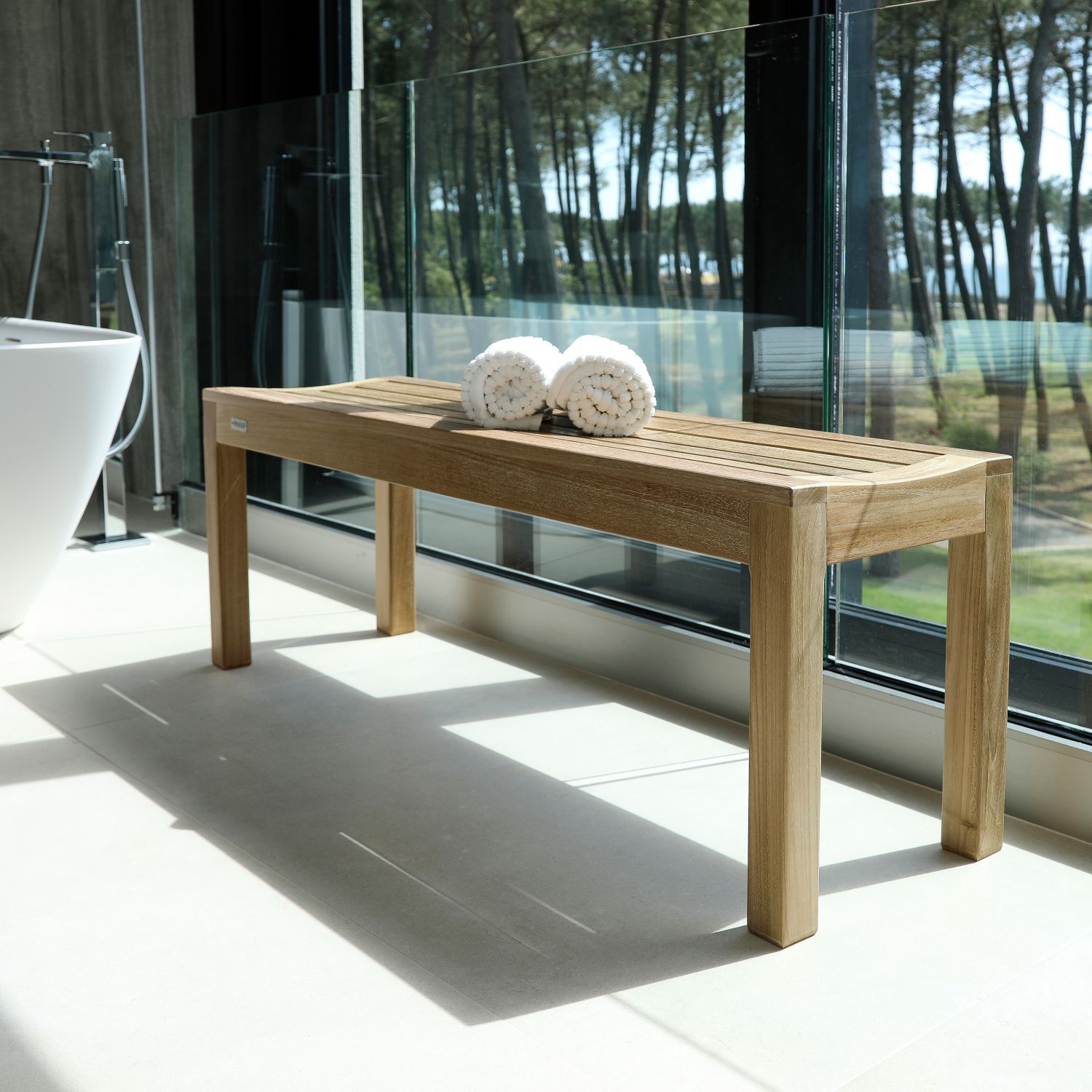 Banc de salle de bain 2 places sns dossier