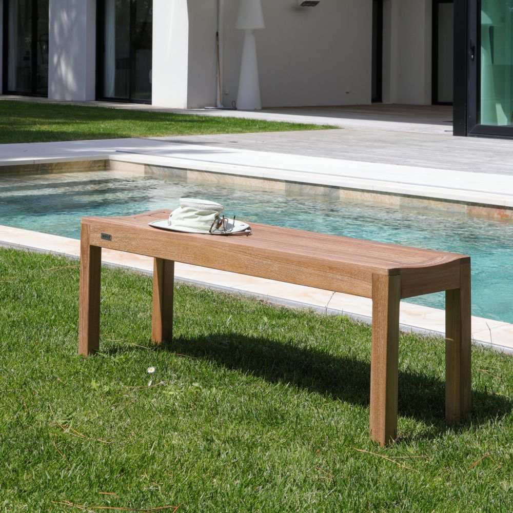 Banc de jardin 120 cm sans dossier