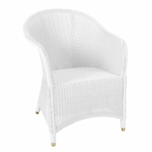 Fauteuil de salon en loom blanc Sidonie