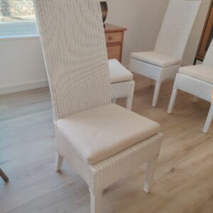 Lot de 4 chaises blanches en loom en promotion