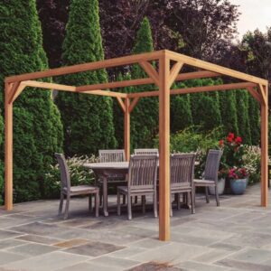 Pergola en bois 3 mètres par 3 mètres Caen