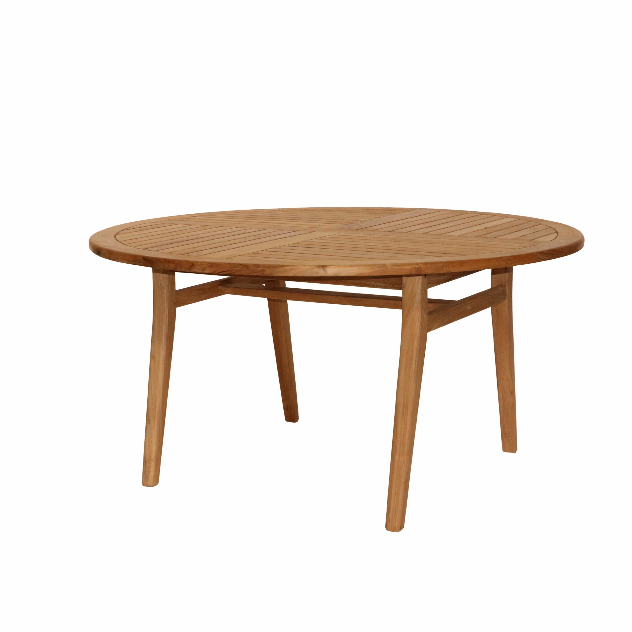 Table de jardin ronde en teck massif 150 cm Anami